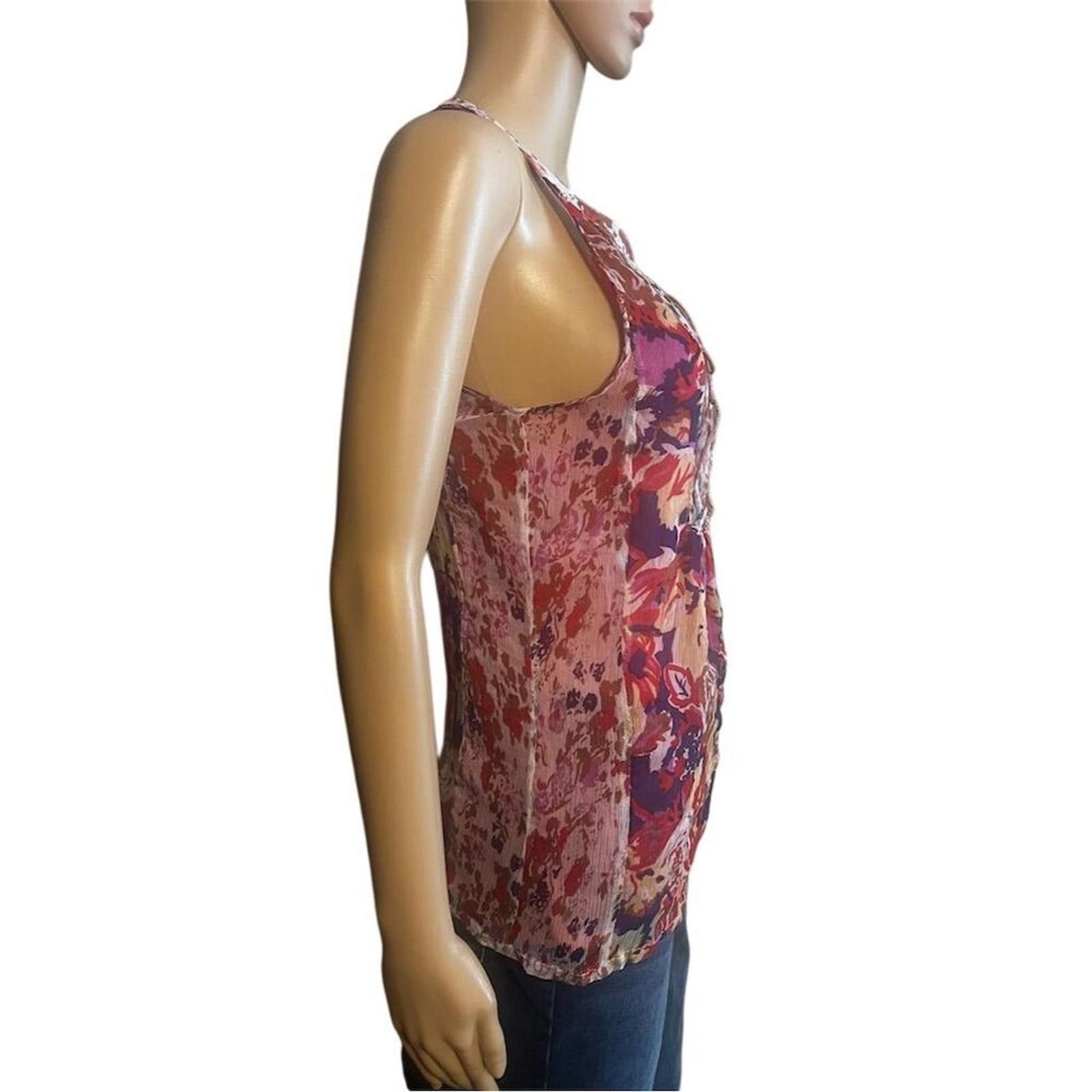 Other Marisa Christina Women's Sleeveless Floral Blouse M boho Size M / US 6-8 / IT 42-44 - 4 Thumbnail