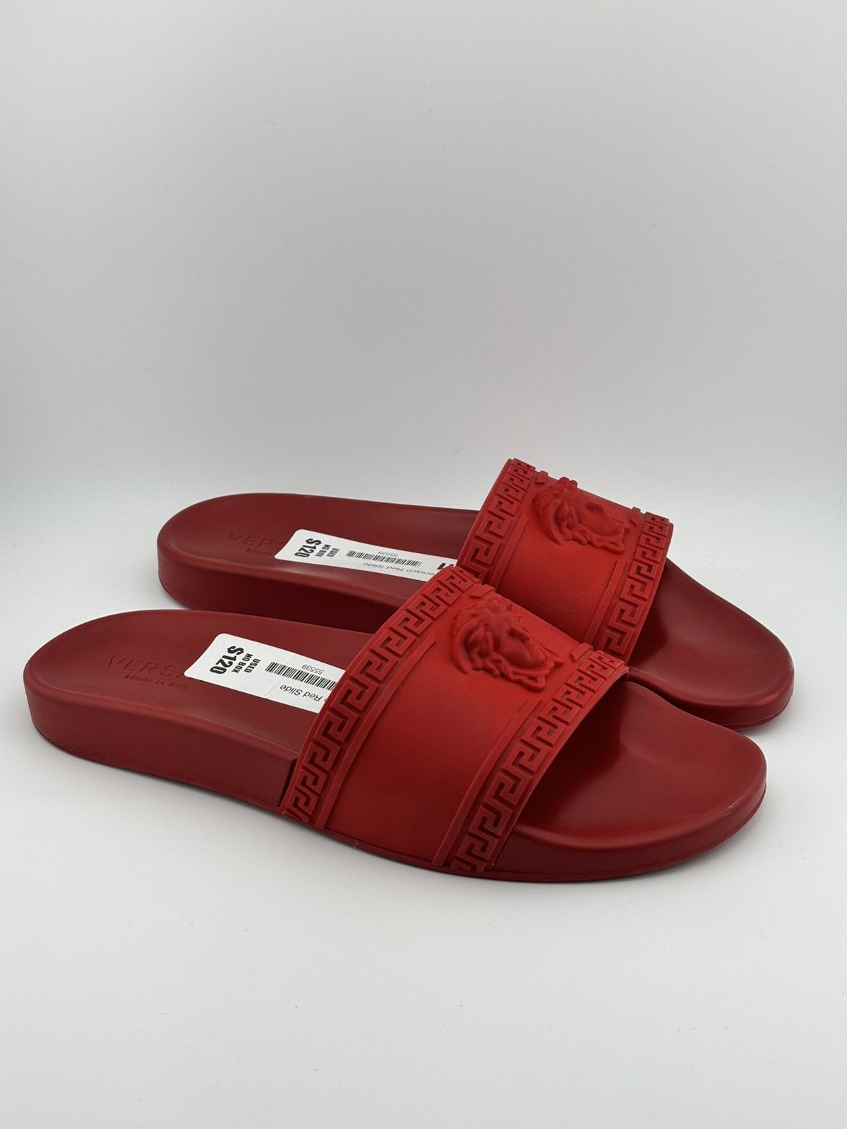 Versace size 11 slides. Palazzo Rubber Sliders Black | VERSACE US main image 2