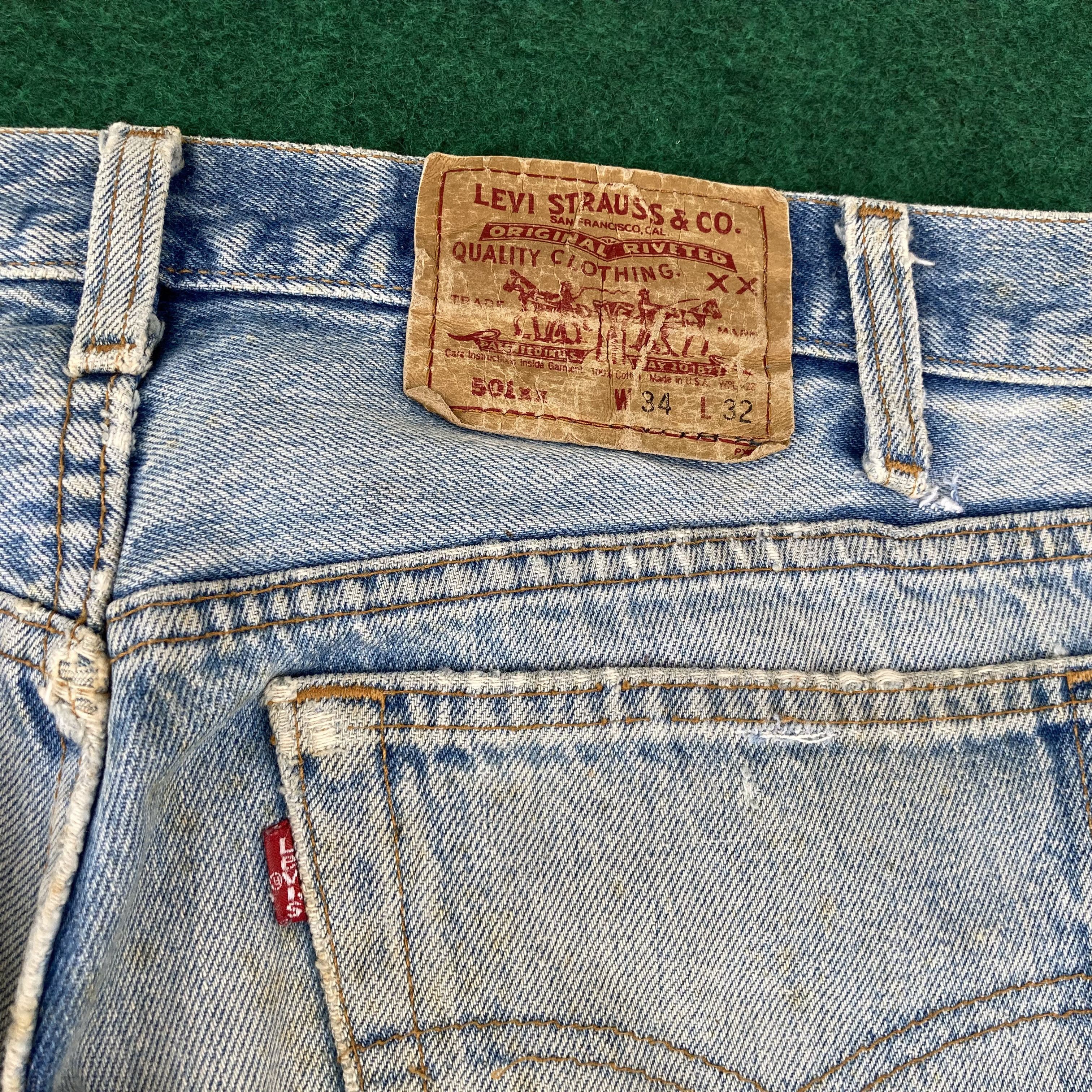 Levi's 31x29 Vintage Levis 501xx Button Fly Blue Denim Jeans Size US 31 - 12 Thumbnail