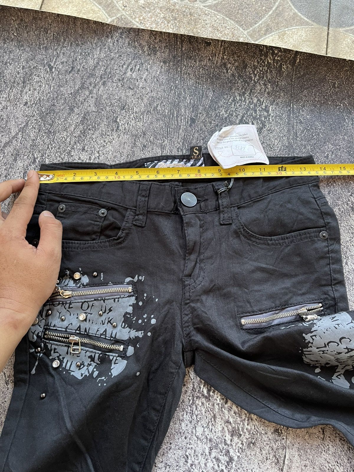 Japanese Brand Y2k Glamorous poem grunge multi zipper slim pants Size 27" / US 4 / IT 40 - 13 Thumbnail