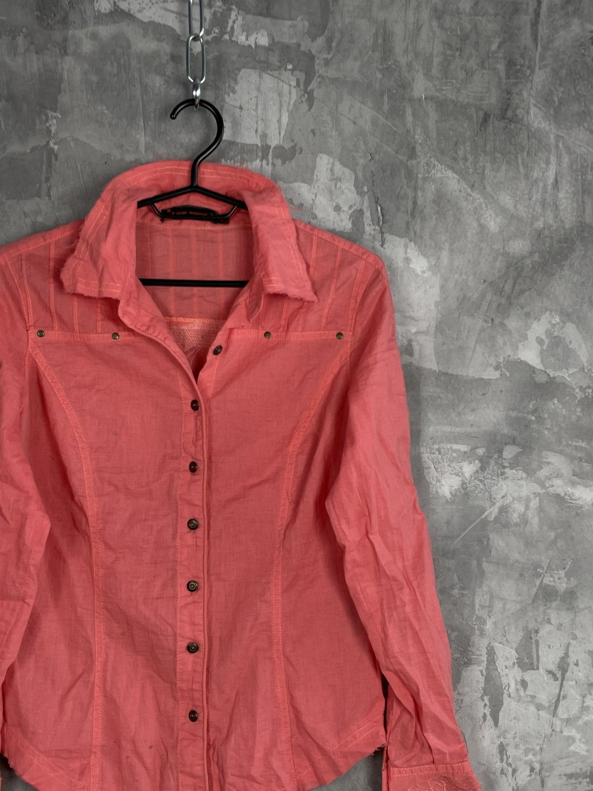 Cop Copine Cop Copine long sleeve button up big logo y2k blouse Size L / US 10 / IT 46 - 4 Thumbnail