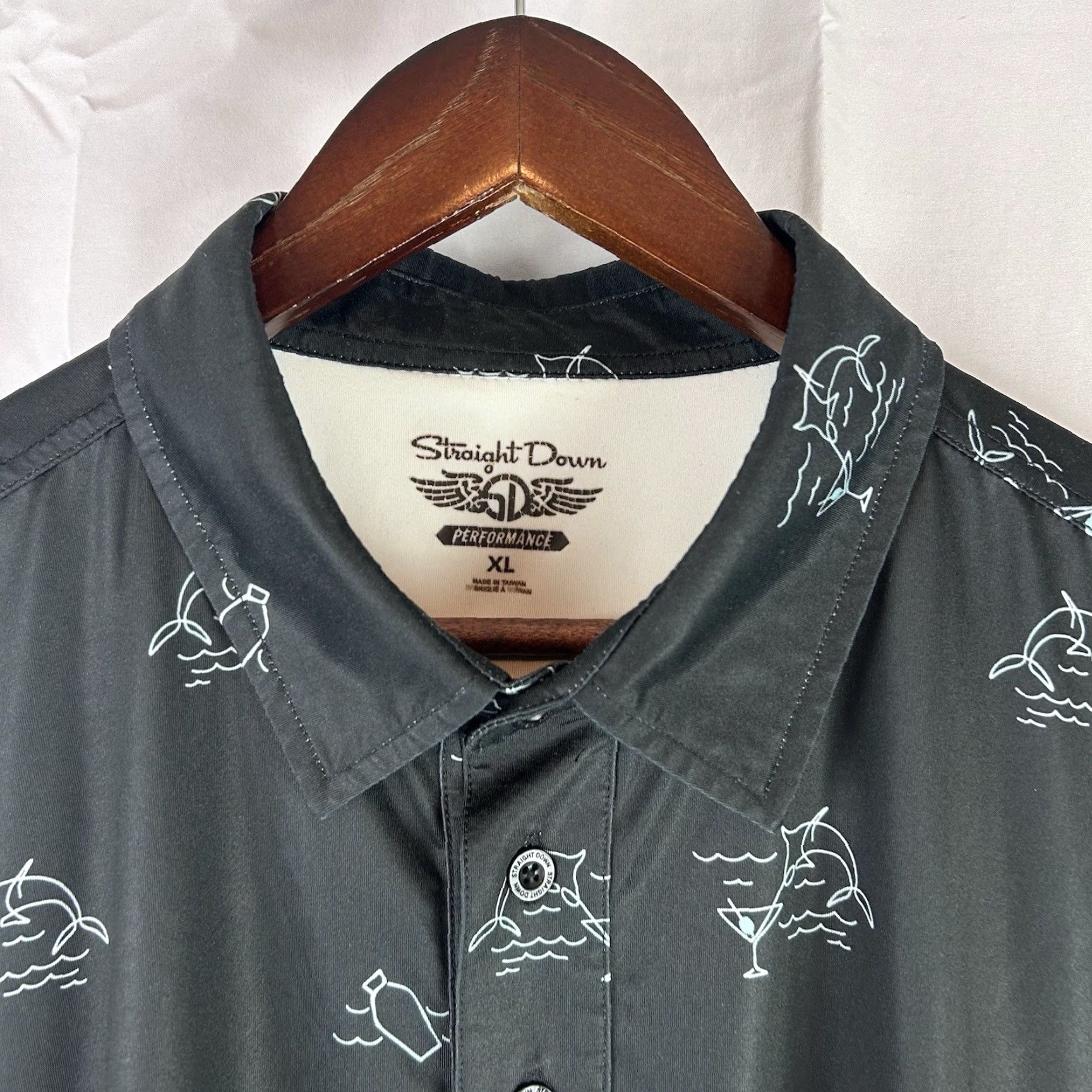 Vintage Straight Down Shirt Mens XL Polo Golf Breathable Performance Cowboys? Size US XL / EU 56 / 4 - 3 Thumbnail
