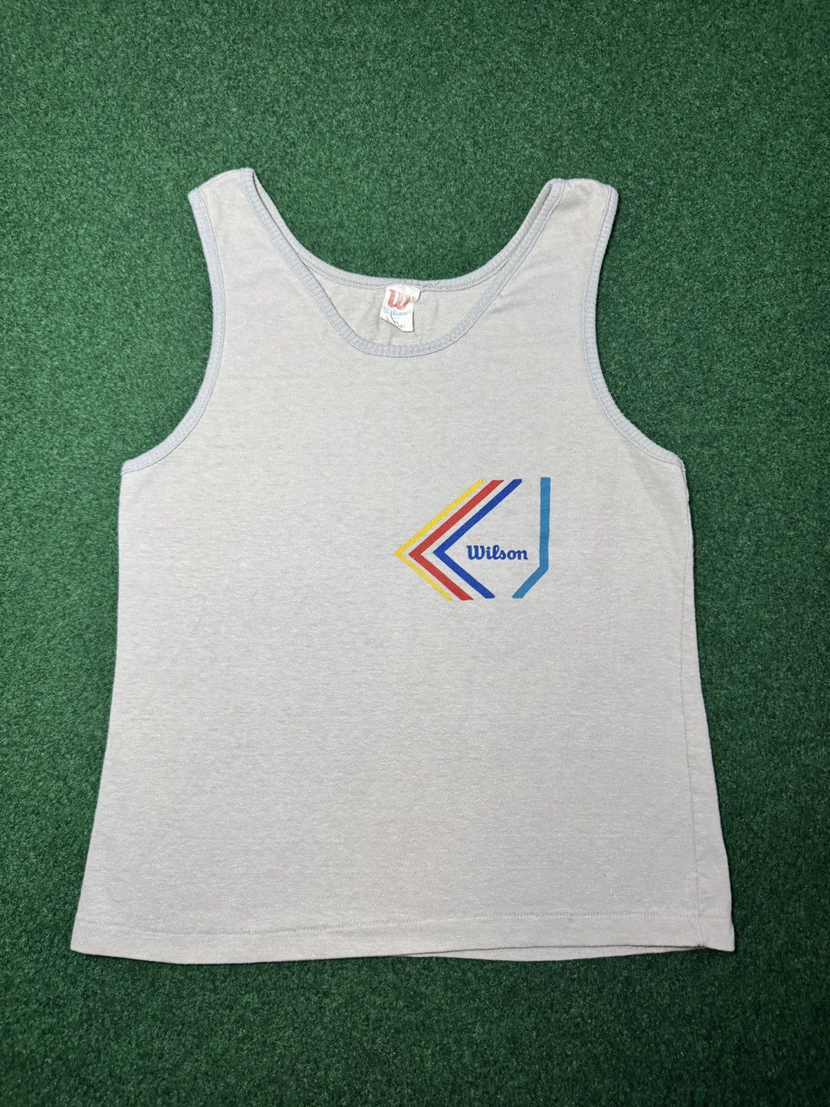 Wilson Vintage 70s Wilson Kids XL 18-20 Retro 16x22 Tank Top Size XS / US 0-2 / IT 36-38 - 1 Thumbnail