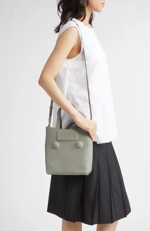 Marni o1w1db11125 Size :OS/Trunkaroo Leather Shopper in Light grey Size ONE SIZE - 5 Thumbnail