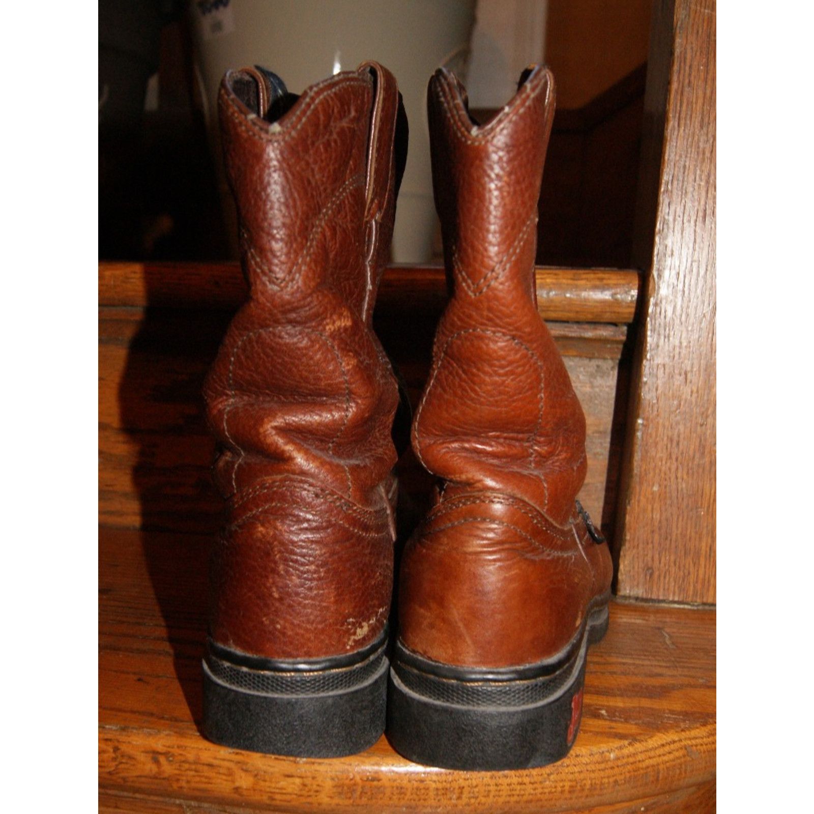 Justin Boots Justin Cowhide Ladies Boots L9011 Brown Rustic Leather 6.5B Size US 6.5 / IT 36.5 - 9 Thumbnail