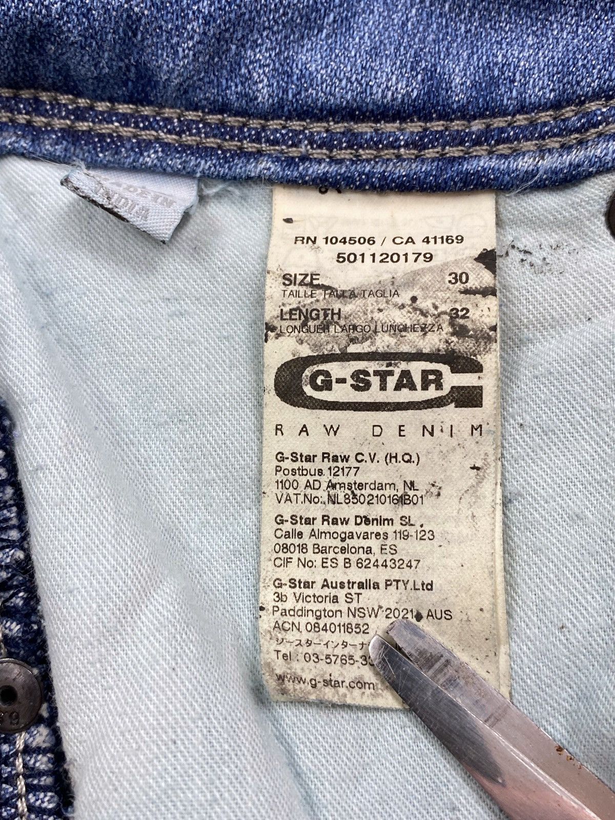 G-Star G-Star Raw Fender Skinny Low Rise Waxed Denim 30X32 Size 30" / US 8 / IT 44 - 13 Thumbnail