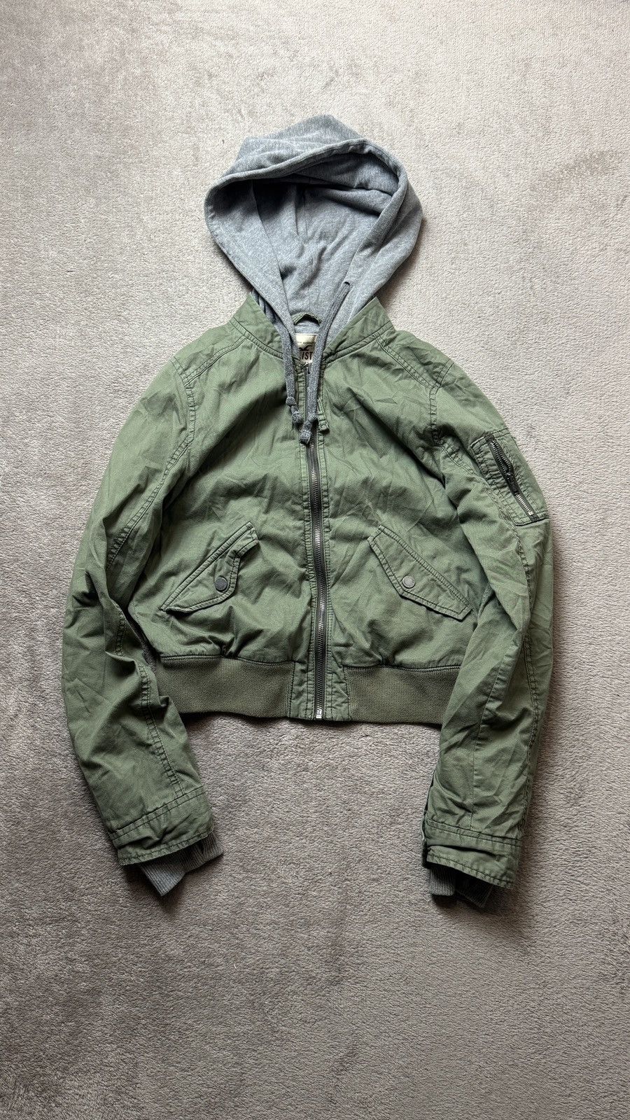 Japanese Brand Hollister Zip Hood Bomber Jacket LGB miss sixty kapital Size S / US 4 / IT 40 - 1 Thumbnail