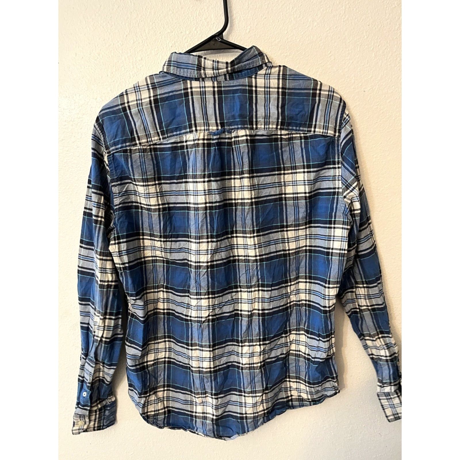 American Eagle Outfitters VINTAGE American Eagle Outfitters Button-Up Shirt Men Long Sleeve Plaid Blue White M Adult Medium Blue Plaid Buttons Casual 90s Mens Size US M / EU 48-50 / 2 - 2 Thumbnail