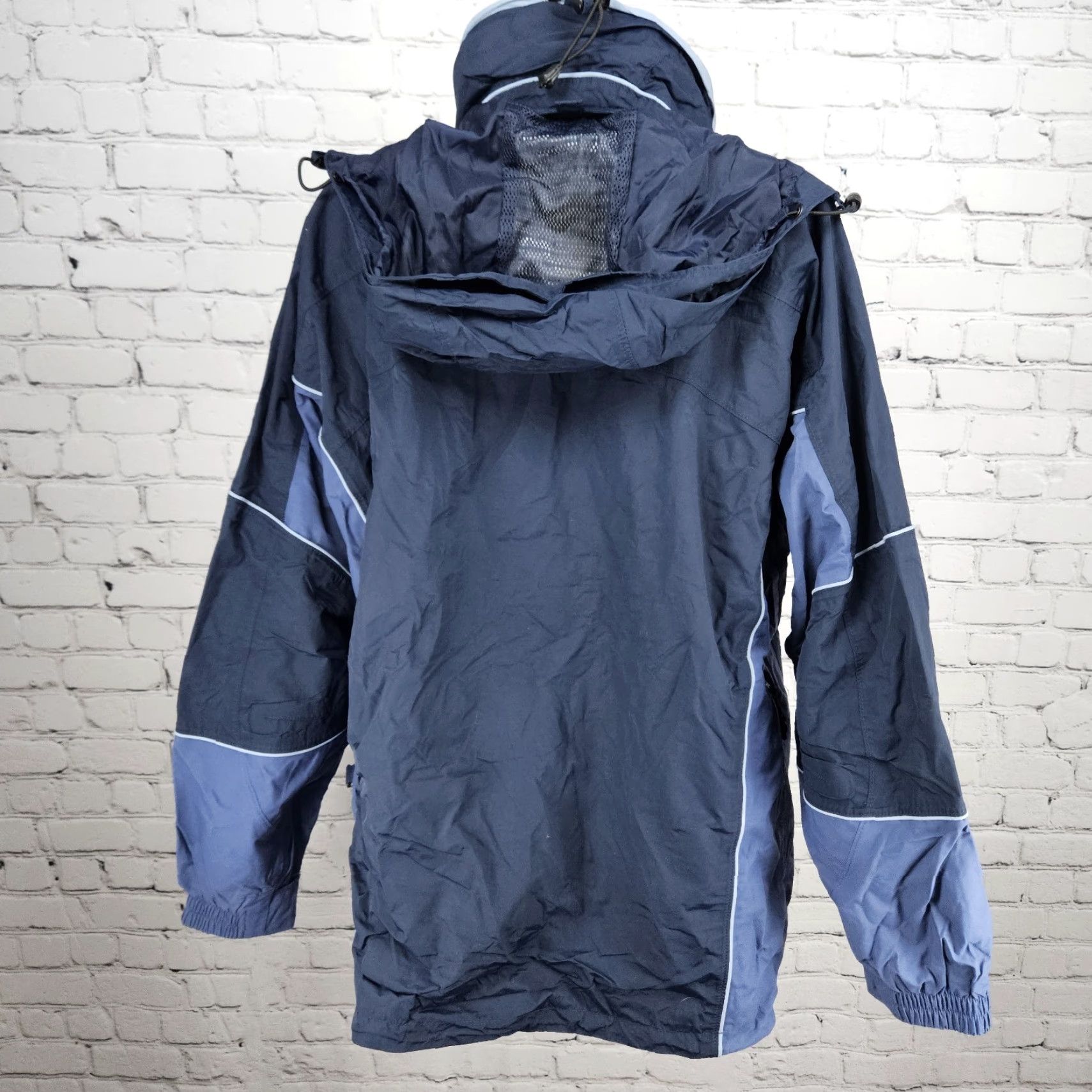 Doublet Columbia Jacket Medium Blue Titanium Omni Tech Waterproof Breathable Double Zip Size M / US 6-8 / IT 42-44 - 2 Thumbnail