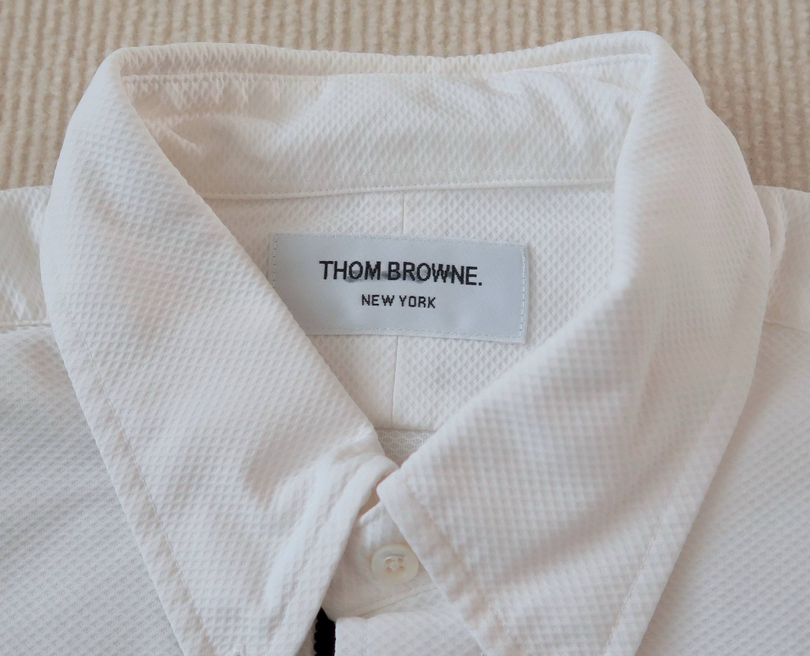 Thom Browne Thom Brown Textured Fabric Shirt Size US XL / EU 56 / 4 - 9 Thumbnail