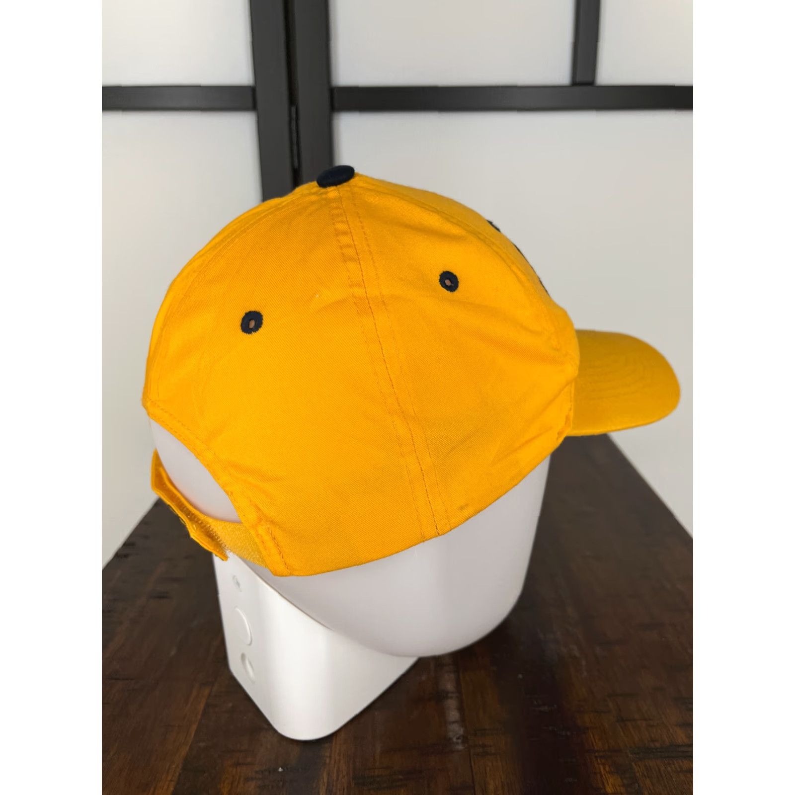 Vintage Captivating Headwear Michigan University Hat Cap Strap Back Adult Yellow Cotton Polyester Go Blue Size ONE SIZE - 7 Thumbnail