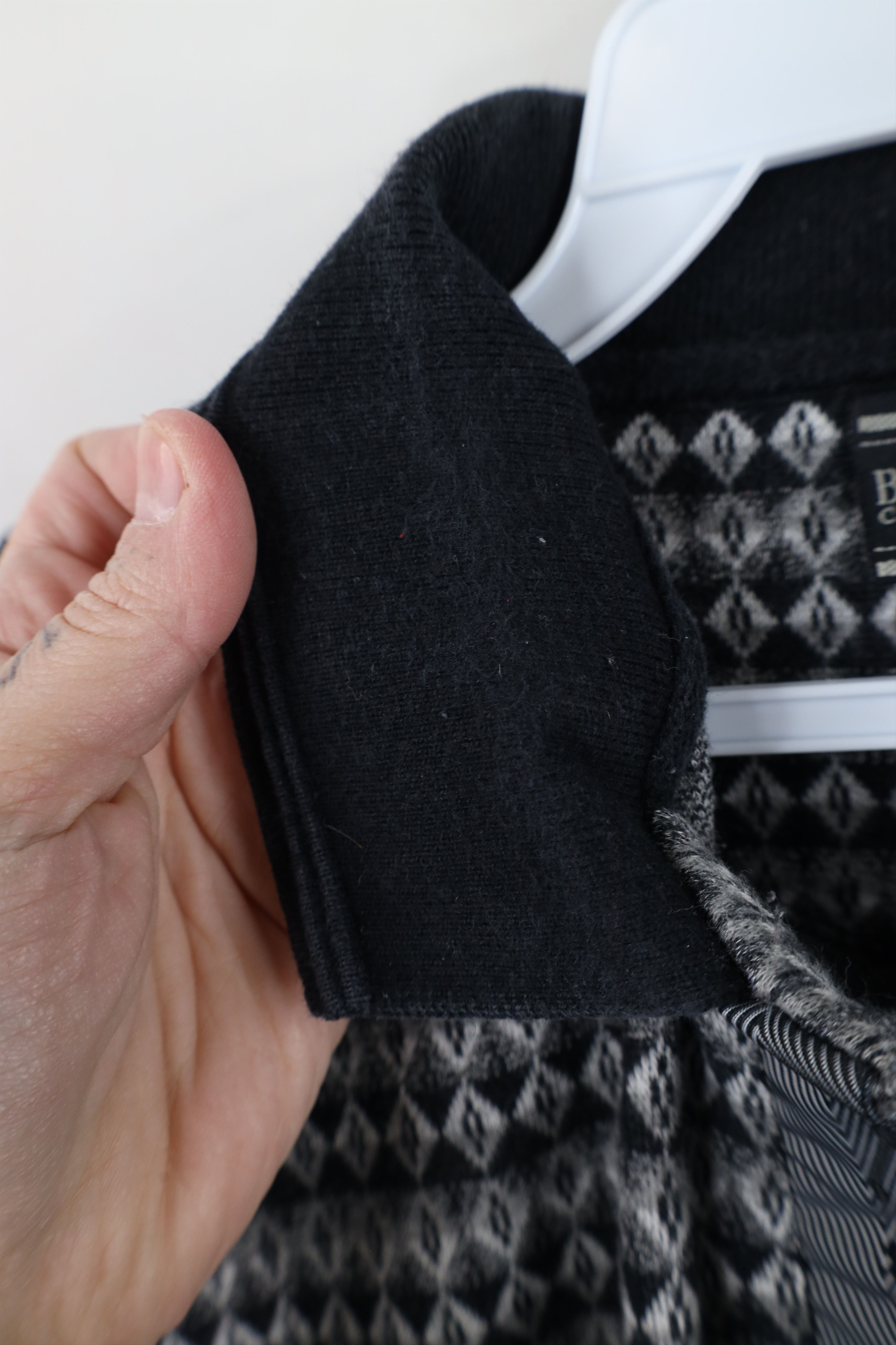 Vintage Vintage 90s Streetwear Diamond Knit Long Sleeve Polo Shirt Size US S / EU 44-46 / 1 - 6 Thumbnail