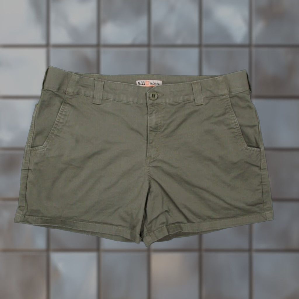 Vintage 5.11 Tactical Women's Nell Twill Shorts 5" Green 16 Casual Workwear Hiking Military Walking? Size 38" / US 16 / IT 52 - 1 Thumbnail