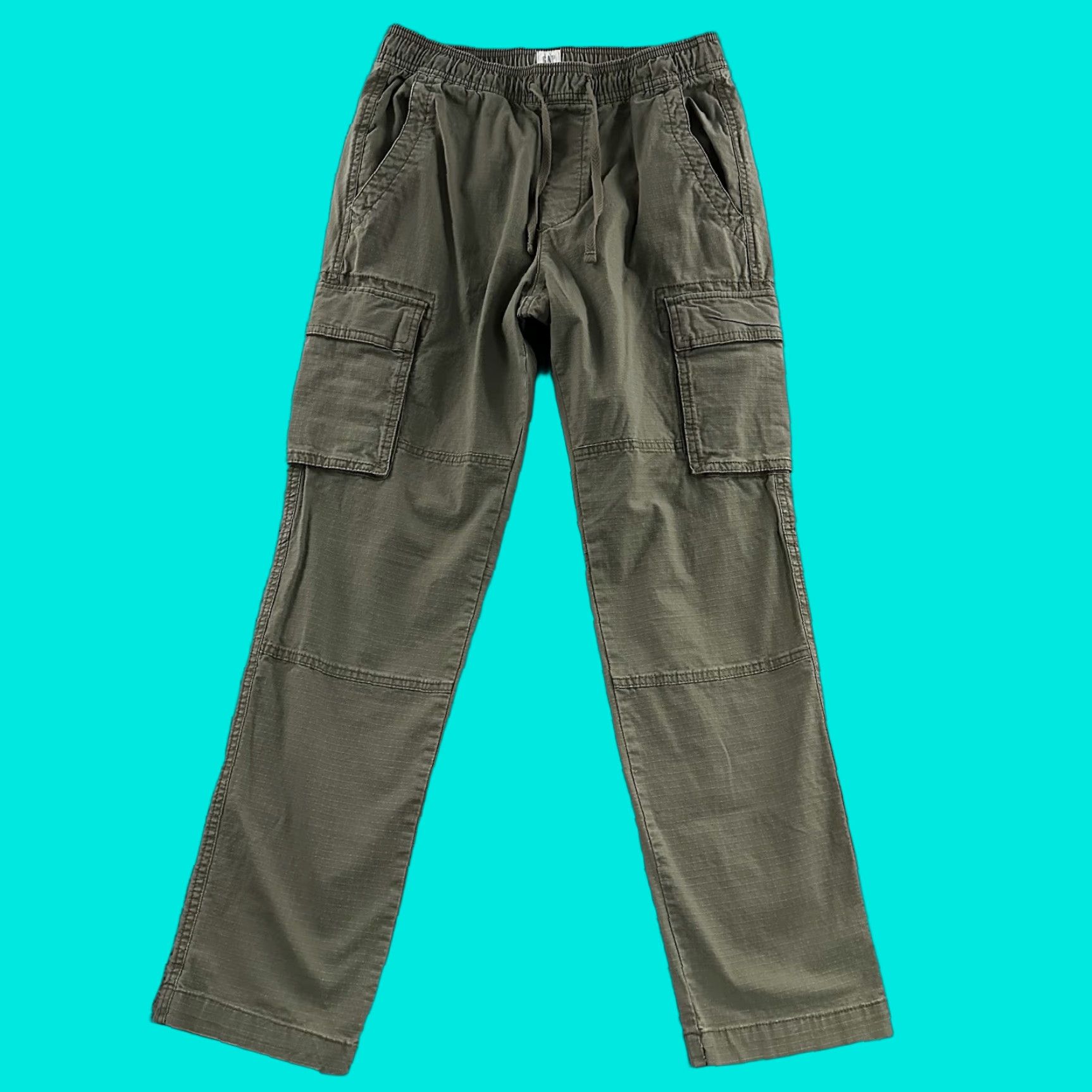 Gap Gap Mens Pants Green Size XS Utility Ripstop Pant Tapered Stretch Cotton Blend Size US 27 - 1 Thumbnail