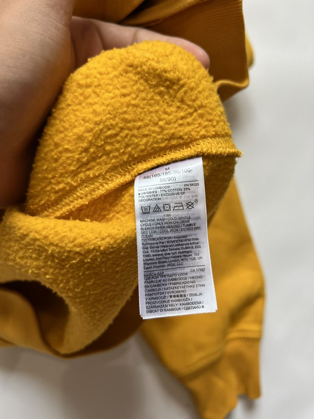 Gap Vintage GAP Zip Hoodie Yellow Mens Size US M / EU 48-50 / 2 - 7 Thumbnail