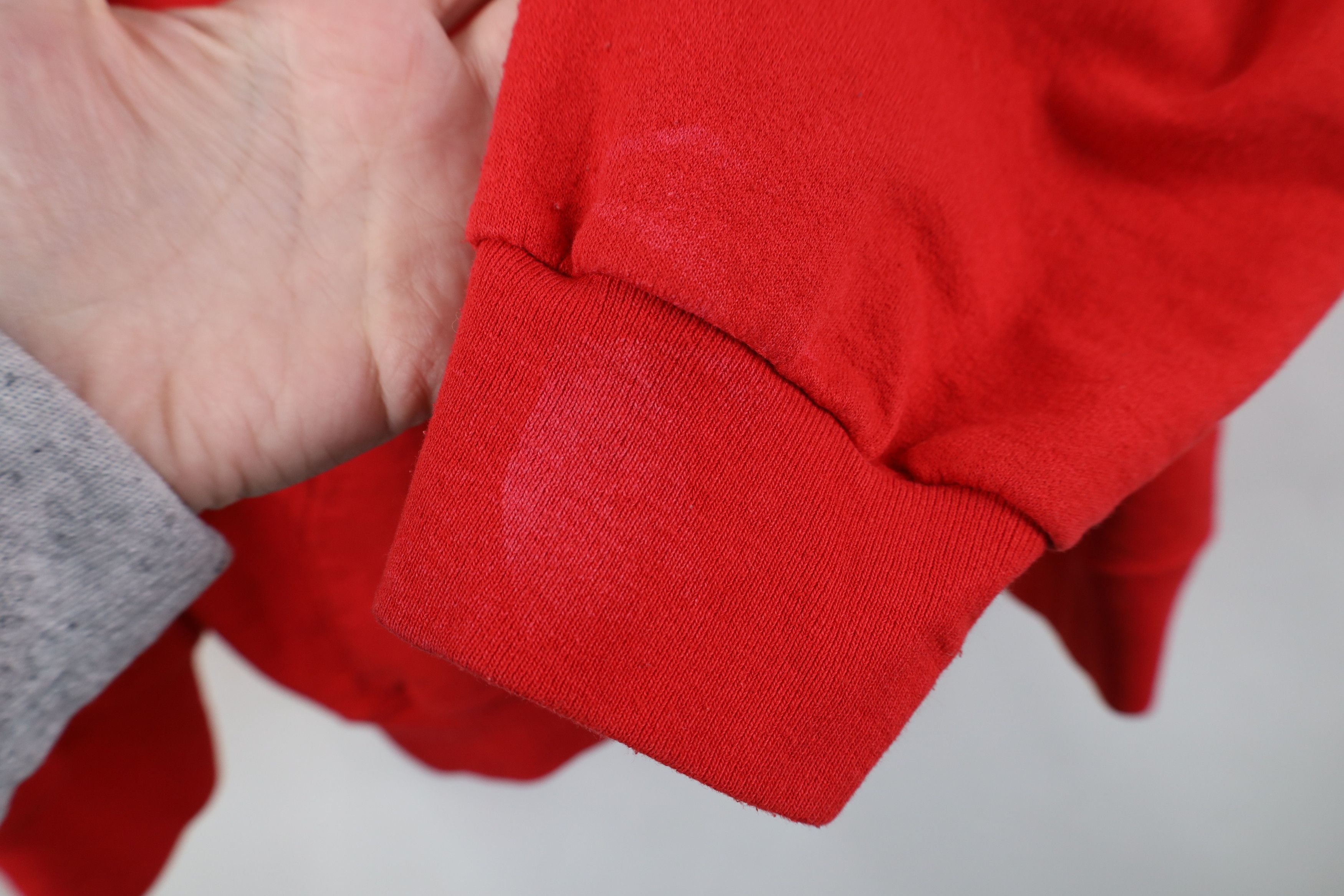 Vintage Vintage 90s Y2K Streetwear Blank Hoodie Sweatshirt Red Size US L / EU 52-54 / 3 - 7 Thumbnail
