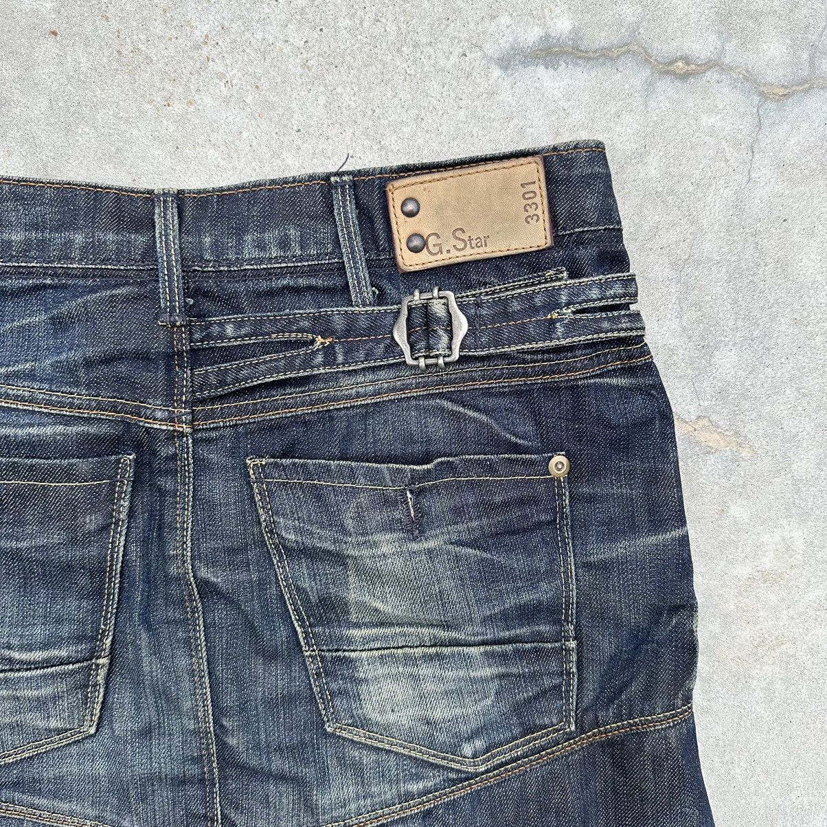 G-Star × Vintage Vintage G Star Raw Midi Skirt Japanese Style Y2K 00s USA Size 26" / US 2 / IT 38 - 8 Thumbnail