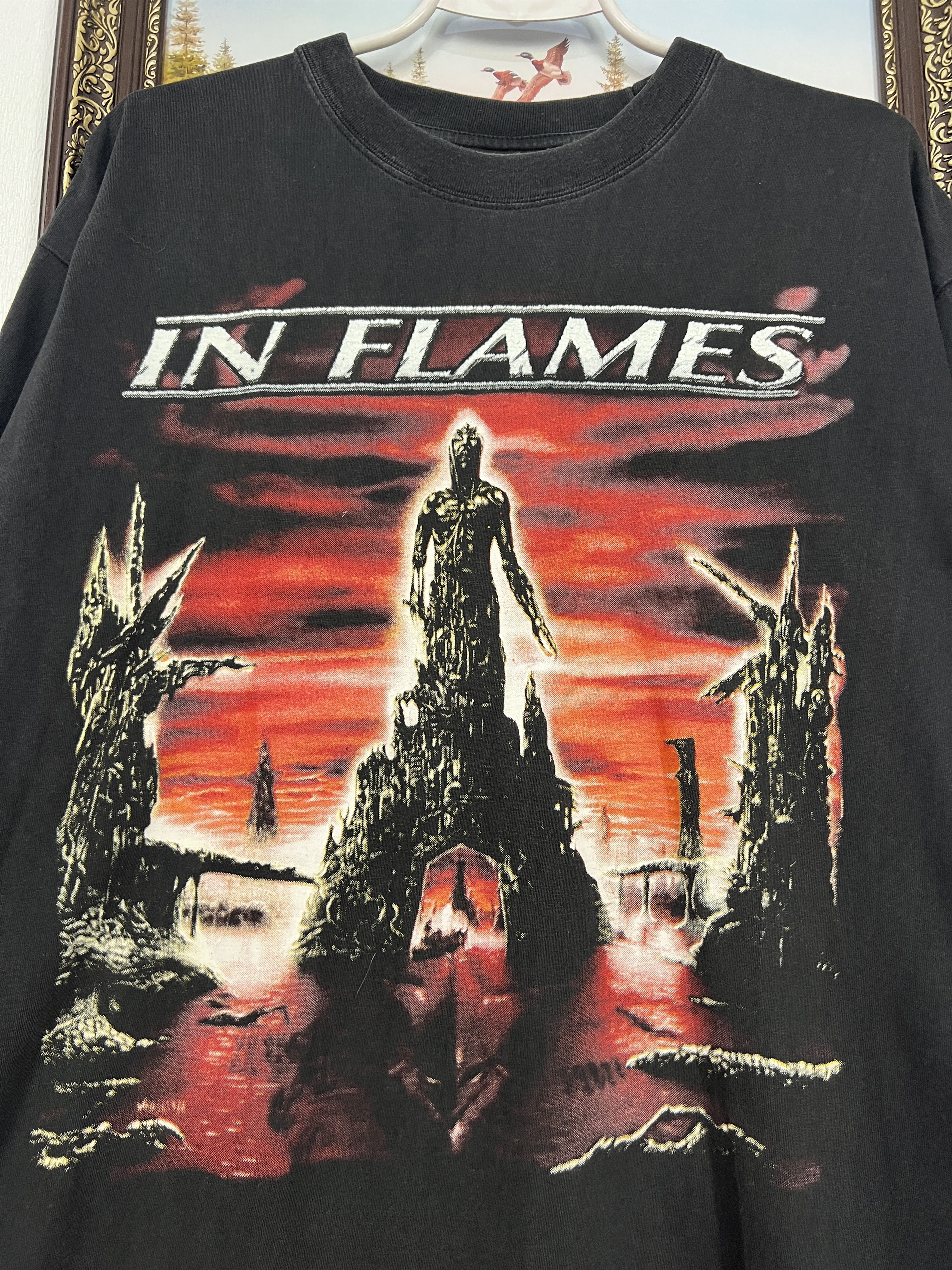 Vintage Vintage In Flames Colony Band Over Print Shirt Tee Rare Size US XL / EU 56 / 4 - 3 Thumbnail