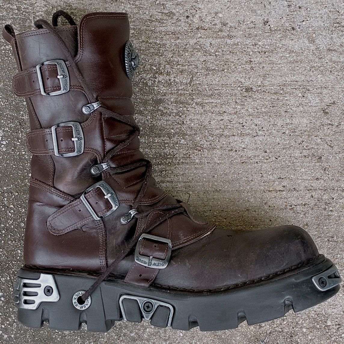New Rock New Rock Brown High Boots Size US 12 / EU 45 - 2 Thumbnail
