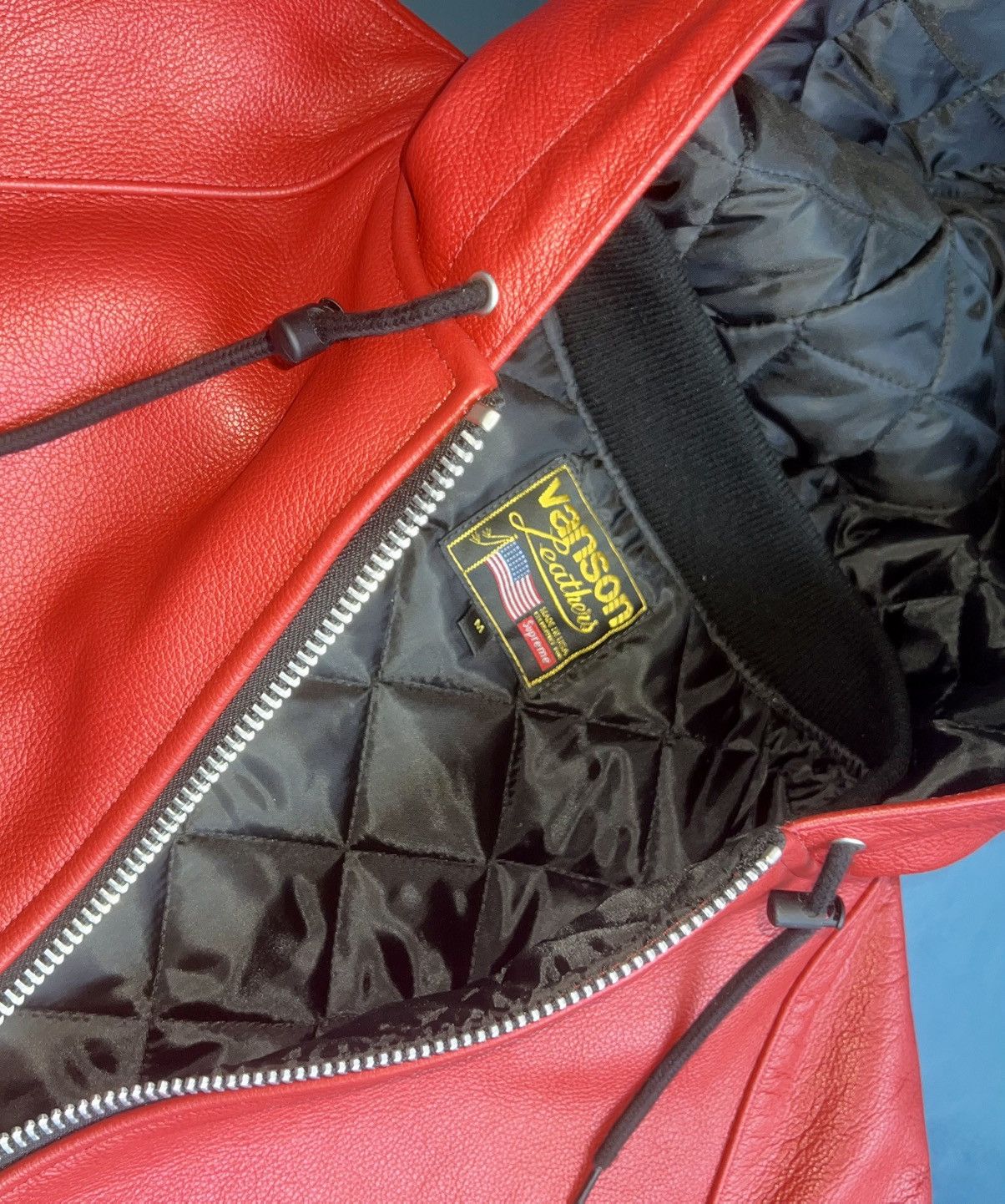 Supreme Vanson LeatherBones Jacket黒M Skeleton Red Supreme Vanson Leather Bones Jacket - Jacket Era