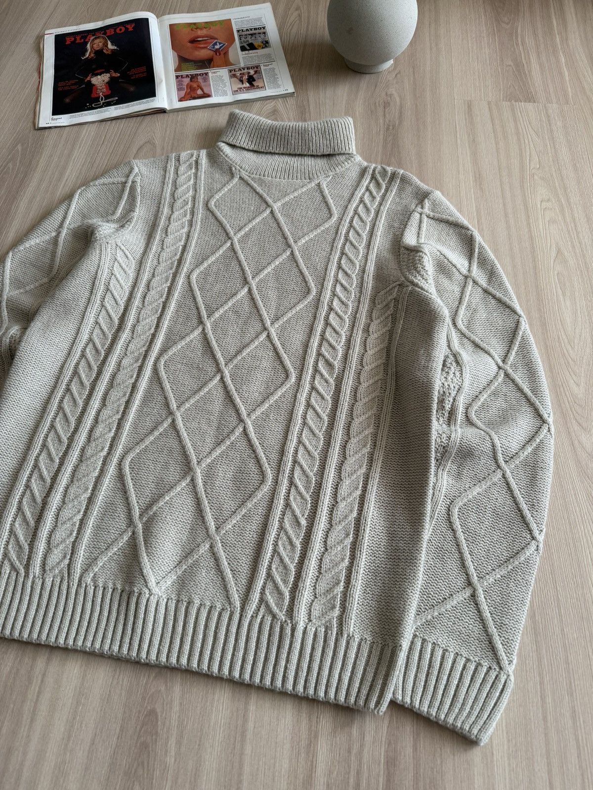 Folk Vintage Folk Golf Sweater Knit Wool Japanese Style Size US L / EU 52-54 / 3 - 2 Thumbnail