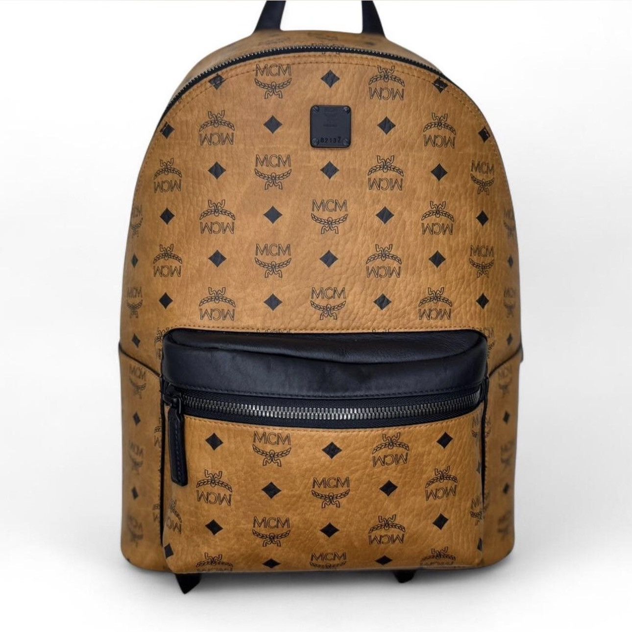 MCM MCM Backpack Cognac/Black Size 38 - 1 Thumbnail