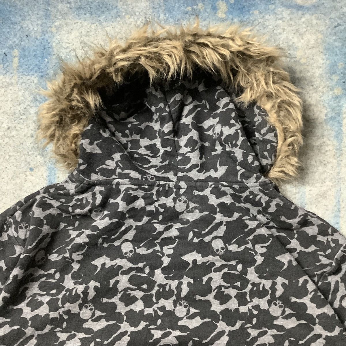 Roen Roen AOP Camo Skull Fur Hoodie Ifsixwasnine style Size US XL / EU 56 / 4 - 11 Thumbnail