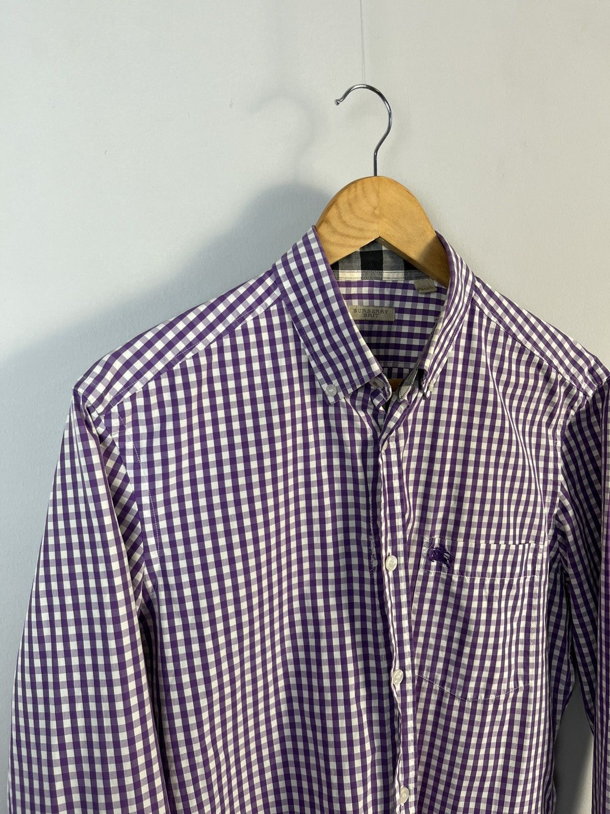 Burberry Brit Luxury Plaid Cotton Long Sleeve Shirt Tops