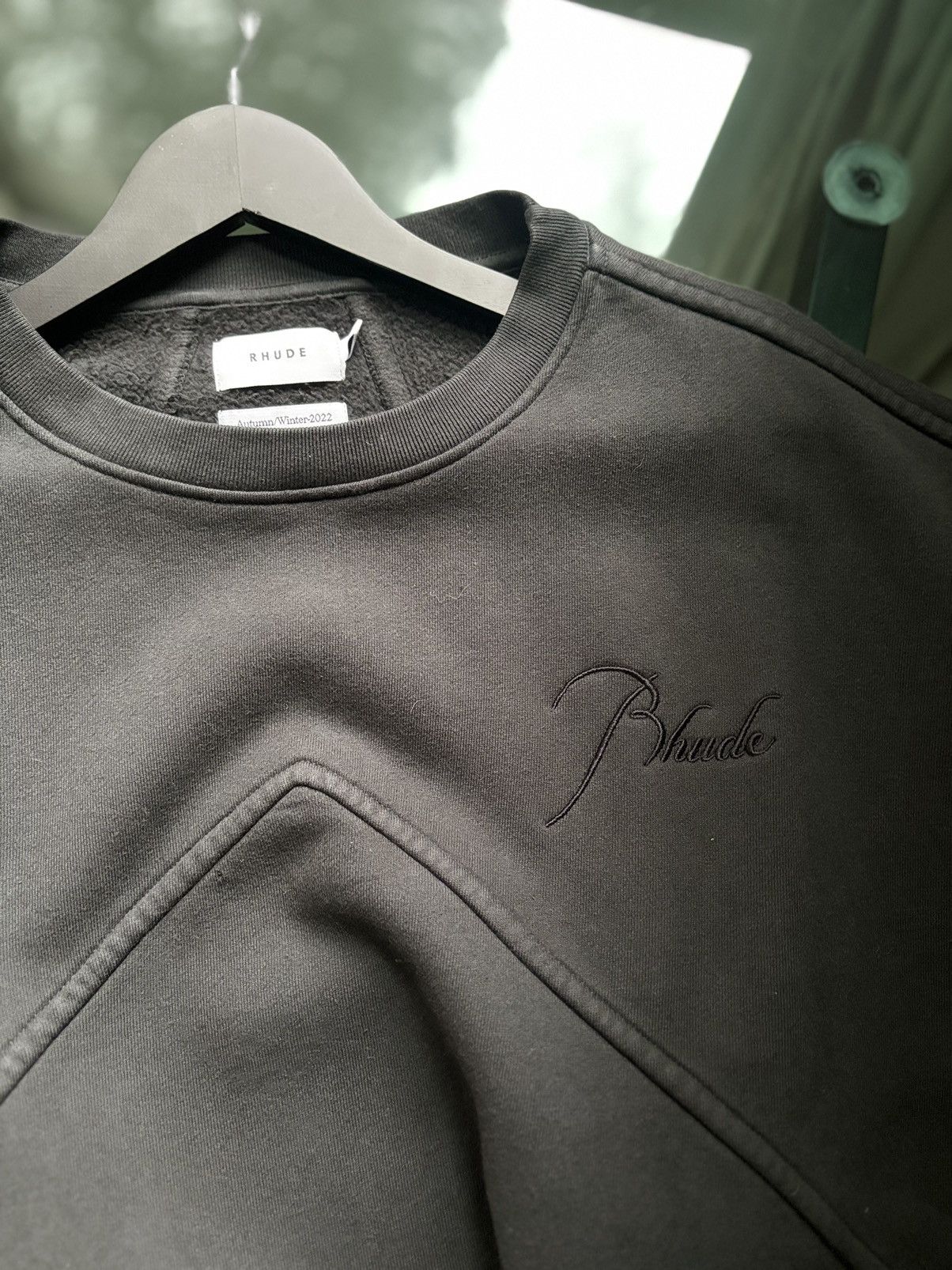 Rhude RHUDE THICK SCRIPT LOGO CREWNECK Size US L / EU 52-54 / 3 - 9 Thumbnail