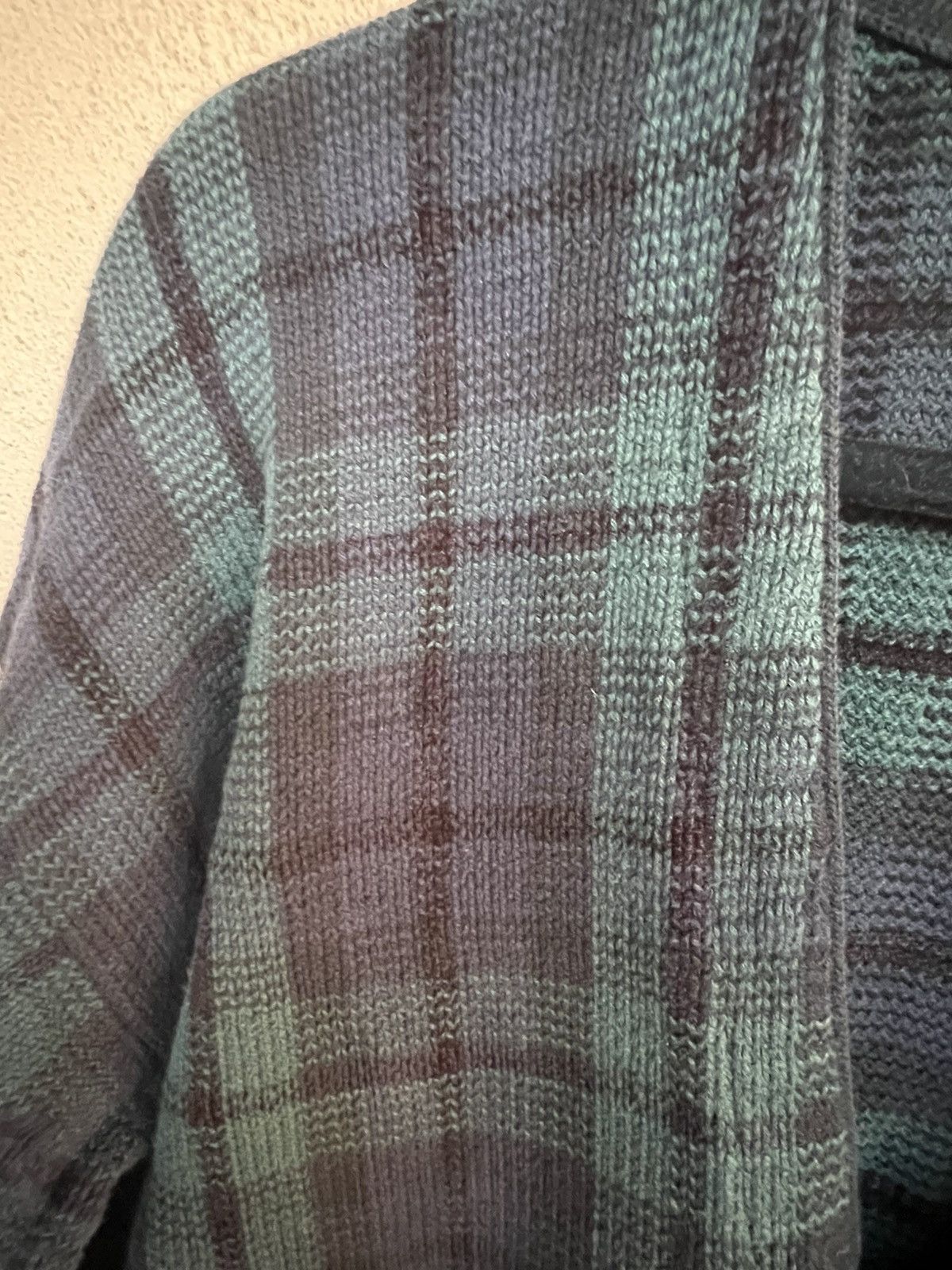 Liz Claiborne Vintage 80's Claiborn plaid cardigan sweater Size US L / EU 52-54 / 3 - 3 Thumbnail
