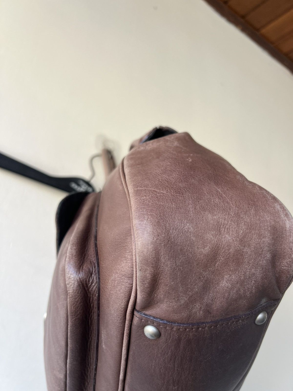 agnes b. Vintage Agnes B. Faded Patina Cow Leather Cargo Bag Size ONE SIZE - 24 Thumbnail