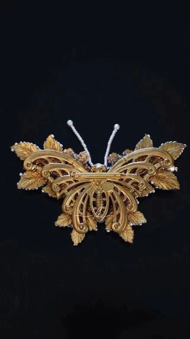 Other Stanley Haglar 80s Pearl Rhinestone Butterfly Brooch Size ONE SIZE - 3 Thumbnail