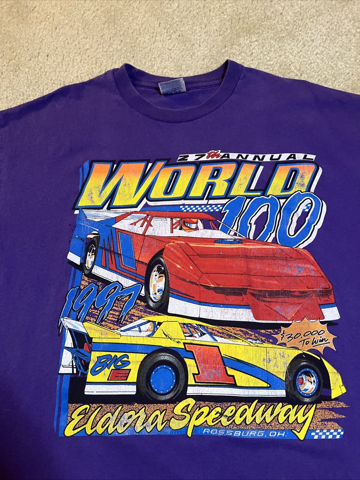 NASCAR 27th Annual World 100 Eldora Speedway Single Stitch Racing Size US XL / EU 56 / 4 - 3 Thumbnail