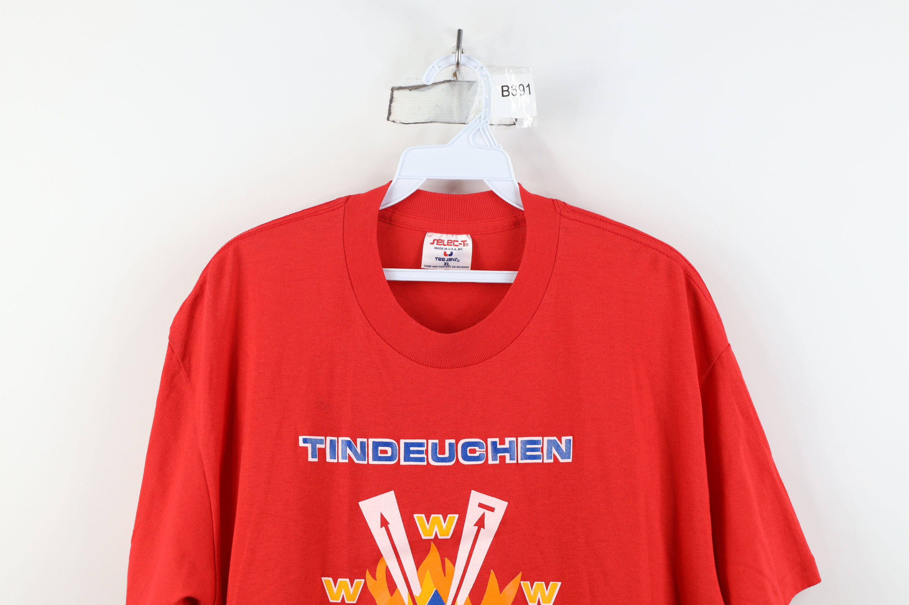 Vintage Vintage 80s 90s America Tindeuchen 522 Short Sleeve T-Shirt Size US XL / EU 56 / 4 - 2 Thumbnail
