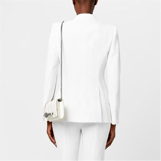 Alexander McQueen o1g2r1mq0824 Victorian Jewel Single Breasted Blazers White Size M / US 6-8 / IT 42-44 - 5 Thumbnail