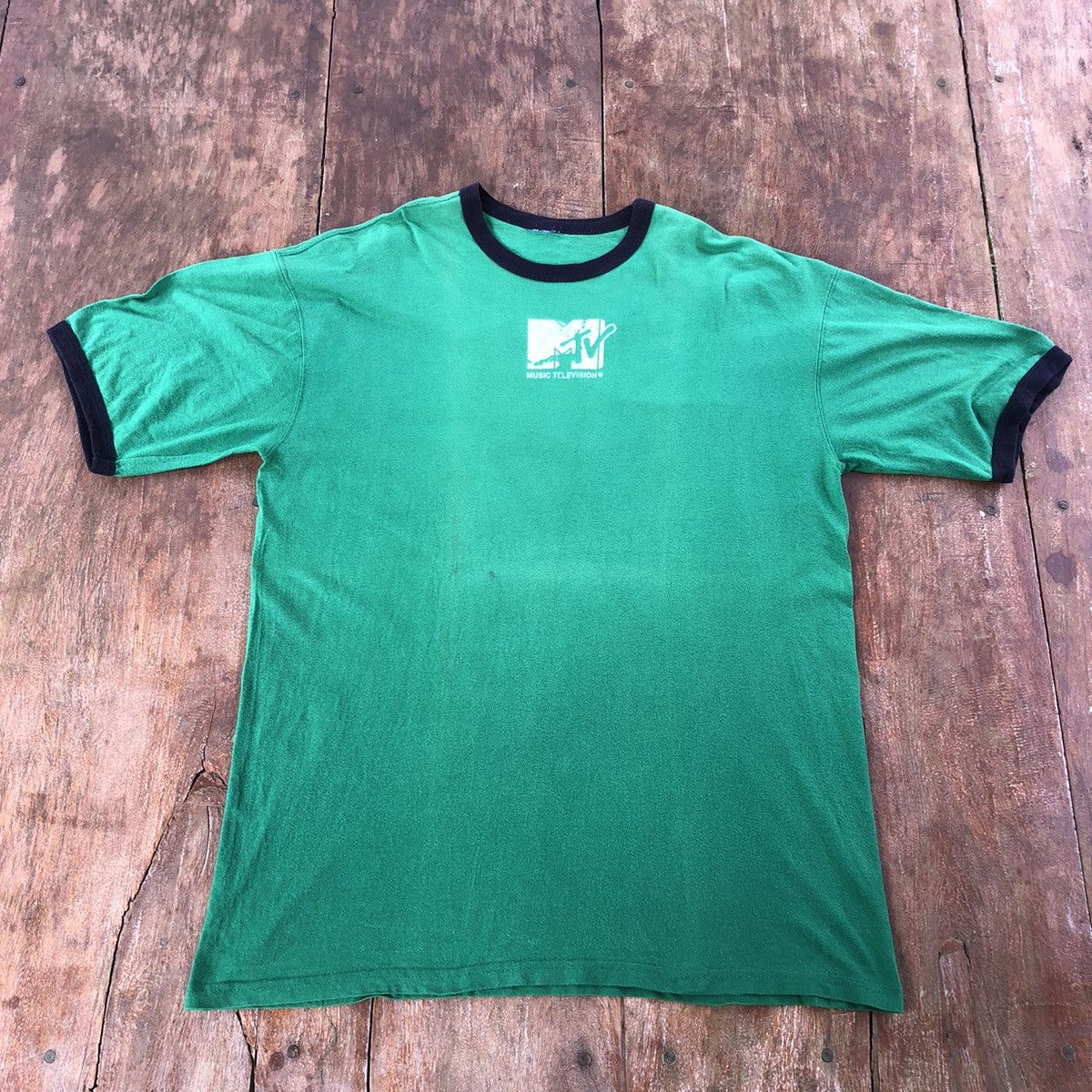 Mtv VintageThrashed Faded Ringer MTV Music Television T Shirt Size US XL / EU 56 / 4 - 2 Thumbnail