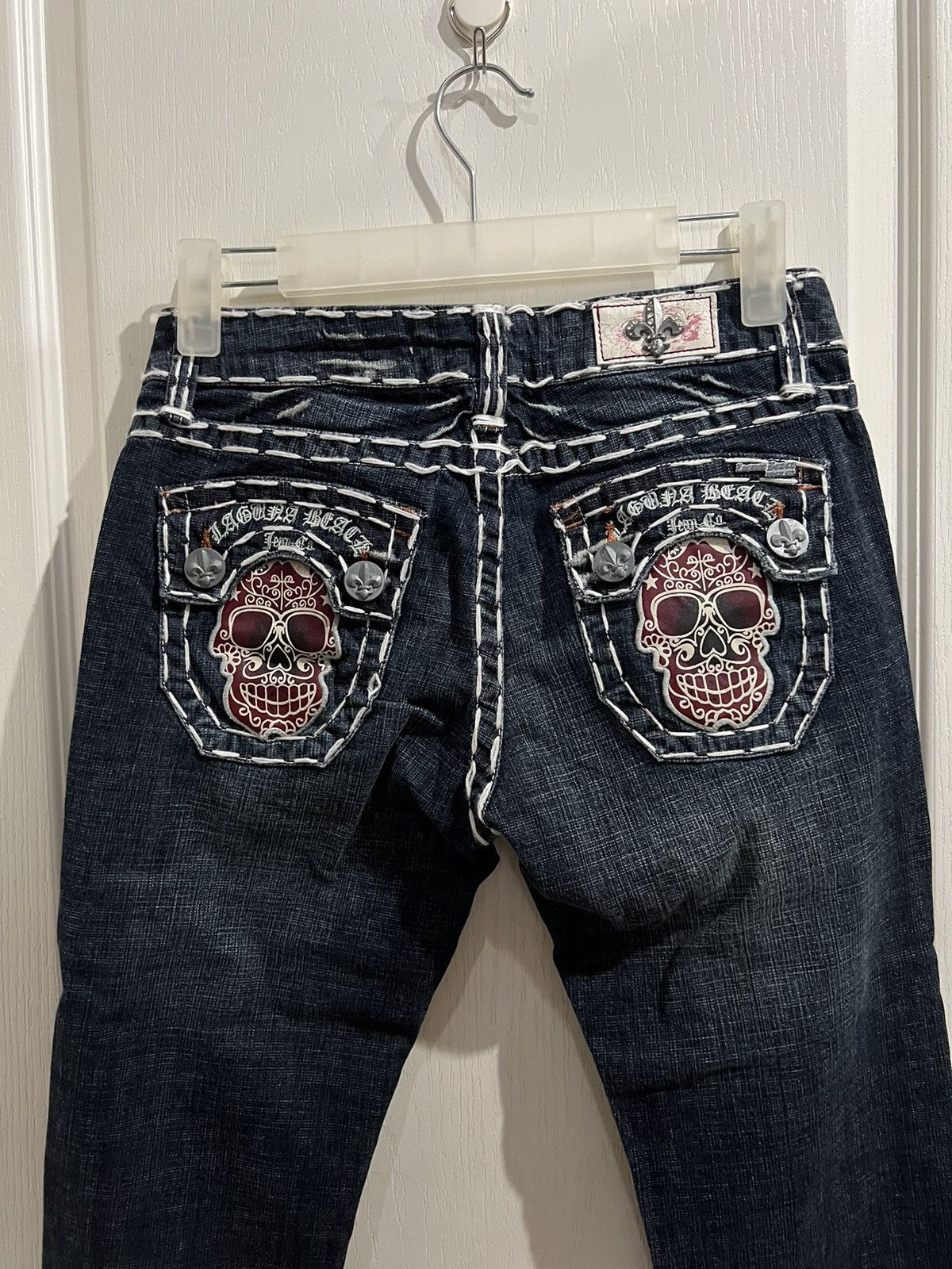 Miss Me LAGUNA BEACH skull slim jeans☠️ Size 27" / US 4 / IT 40 - 8 Thumbnail