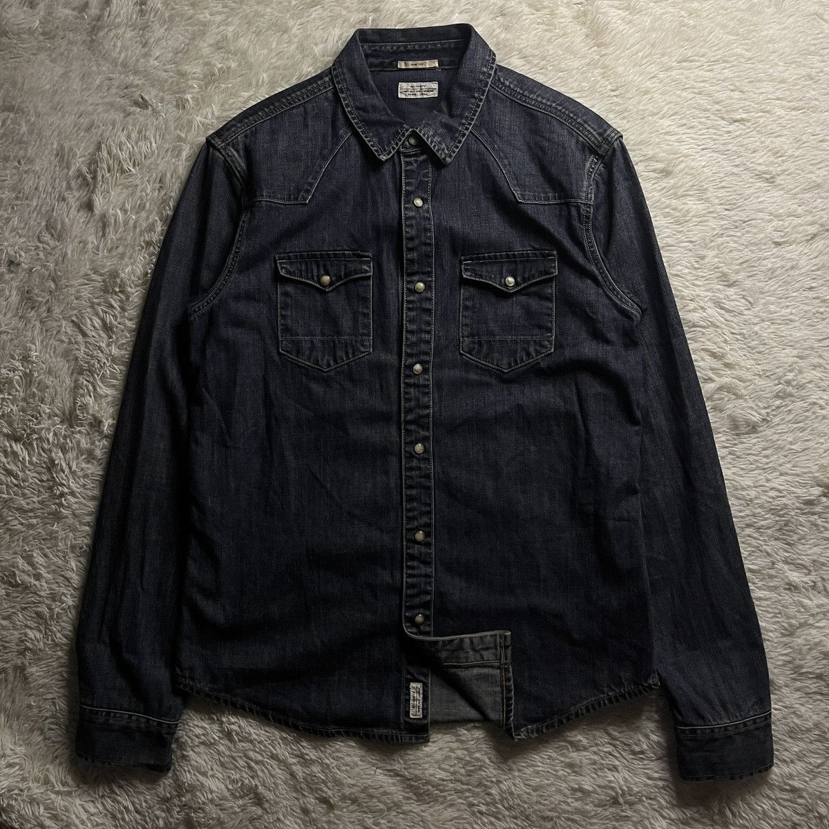 Allsaints Allsaints Snap-button Western Denim Shirt Size US M / EU 48-50 / 2 - 1 Thumbnail