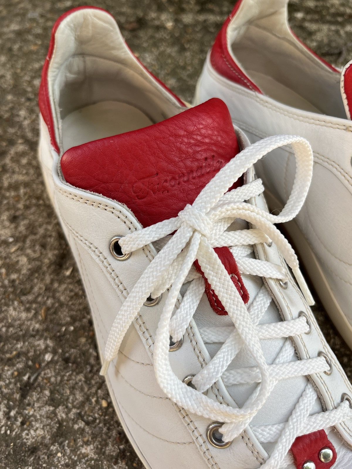 Faconnable Faconnable Made in Italy White Red Sneakers EU 40 UK 8 Size US 8 / EU 41 - 2 Thumbnail