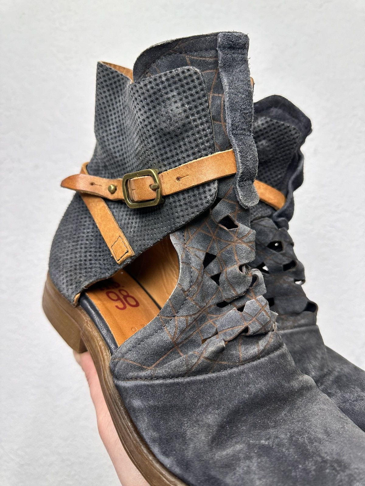 A.S.98 Vintage Guidi Style AS 98 Leather Boots Italy Design Poell Size US 7 / EU 40 - 3 Thumbnail