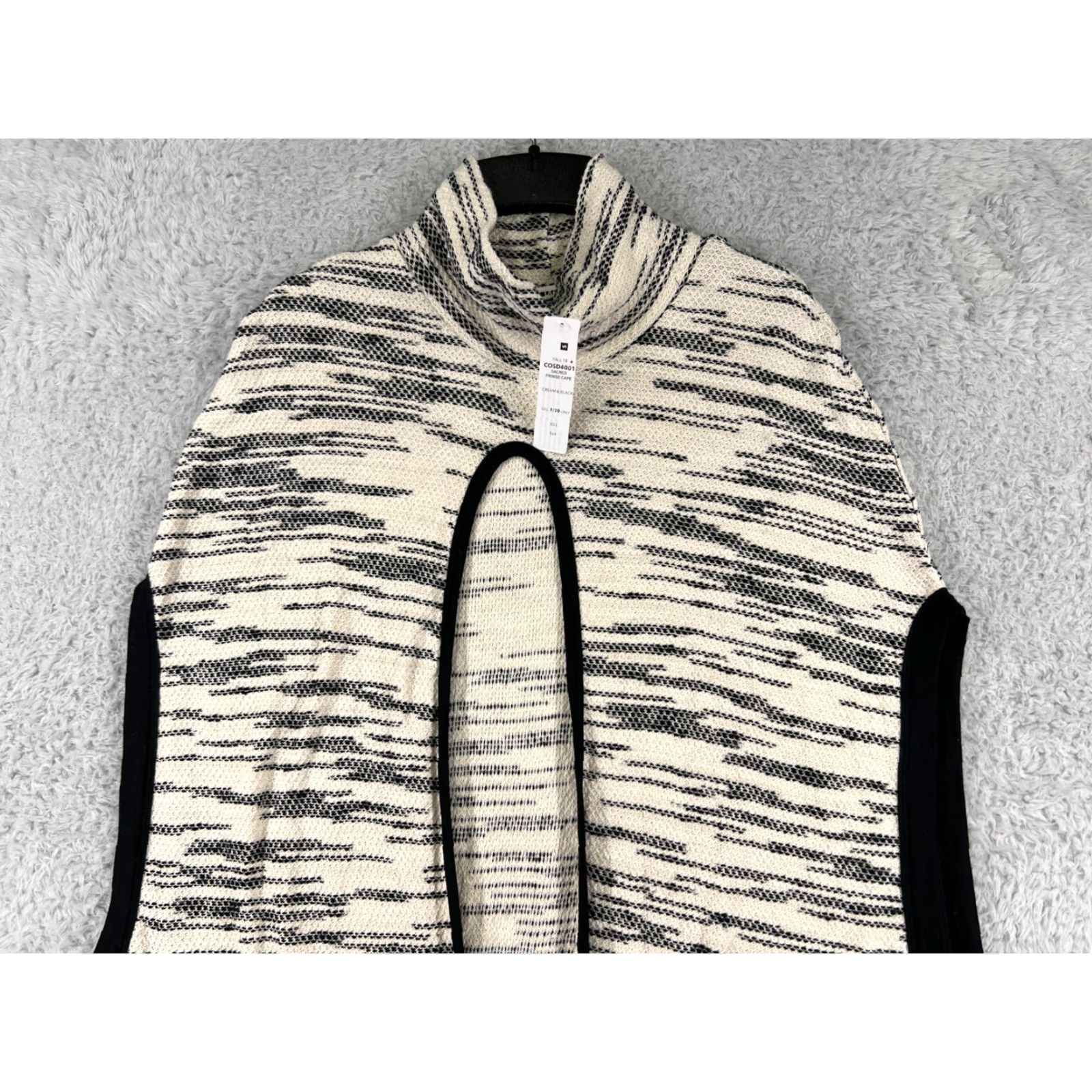 Vintage VINTAGE La Made Shirt Womens Small Beige Black Stripe Blouse Cape 100% Cotton Sleeveless Size S / US 4 / IT 40 - 5 Thumbnail