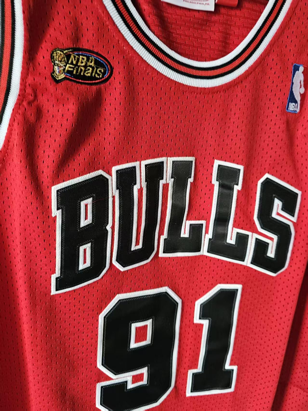 NBA Bulls #91 Dennis Rodman Jersey Red Size US XL / EU 56 / 4 - 3 Thumbnail