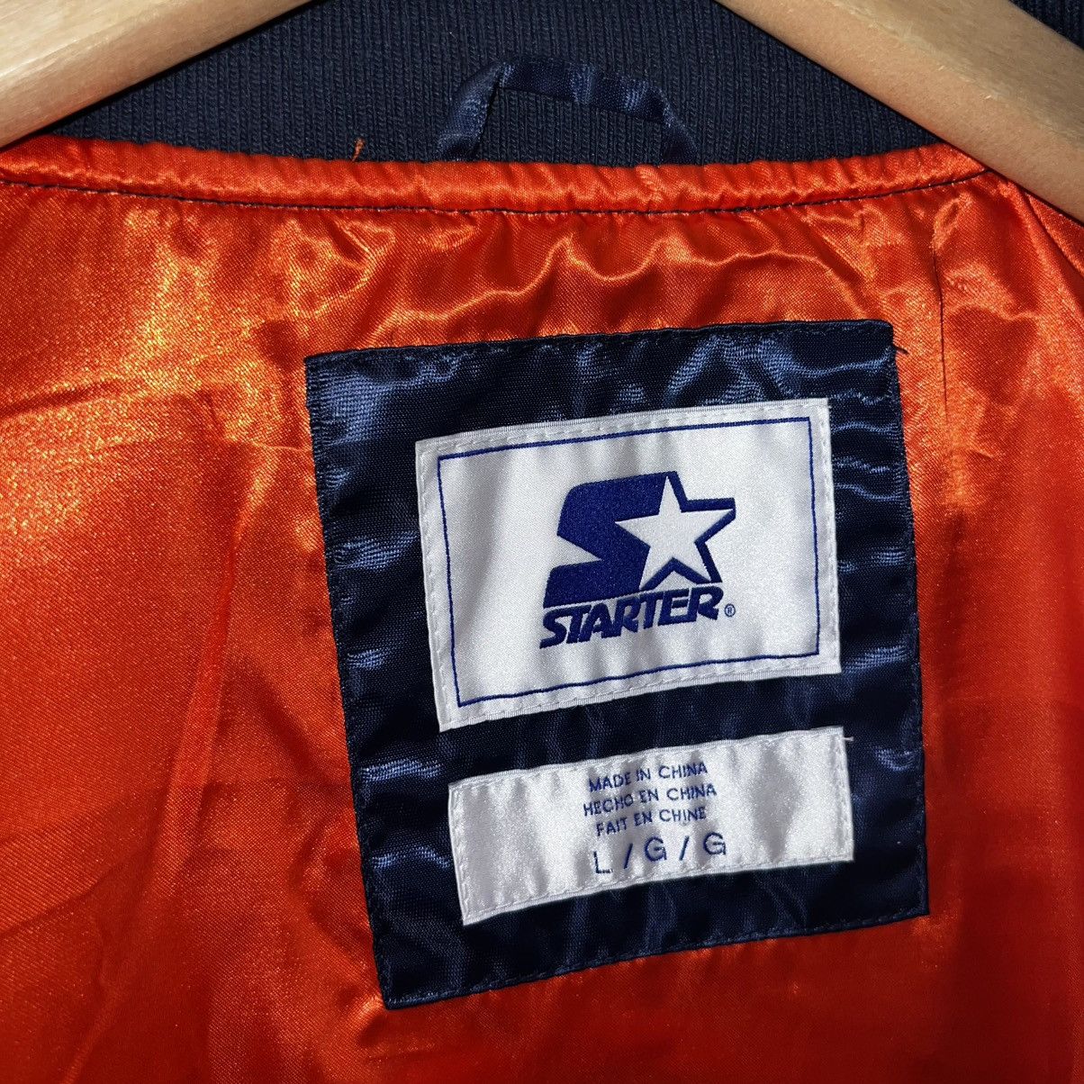 Starter MEN’S STARTER MLB HOUSTON ASTROS LOGO SATIN BOMBER JACKET Size US L / EU 52-54 / 3 - 11 Thumbnail