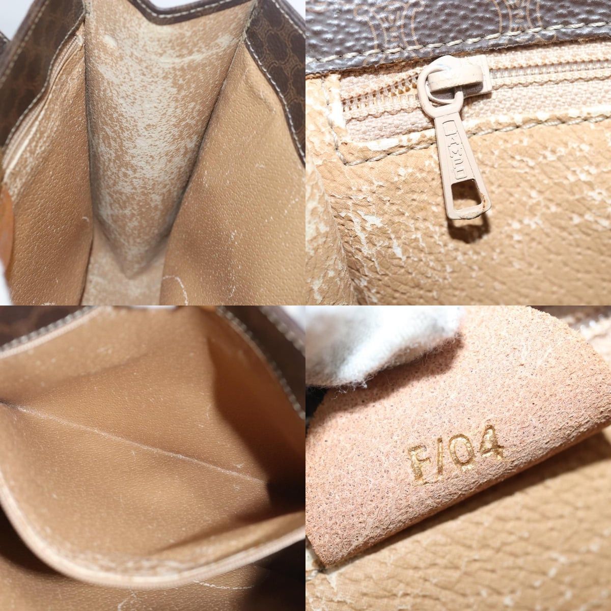 Celine CELINE Macadam Canvas Hand Bag Pvc Leather Brown Size ONE SIZE - 12 Thumbnail