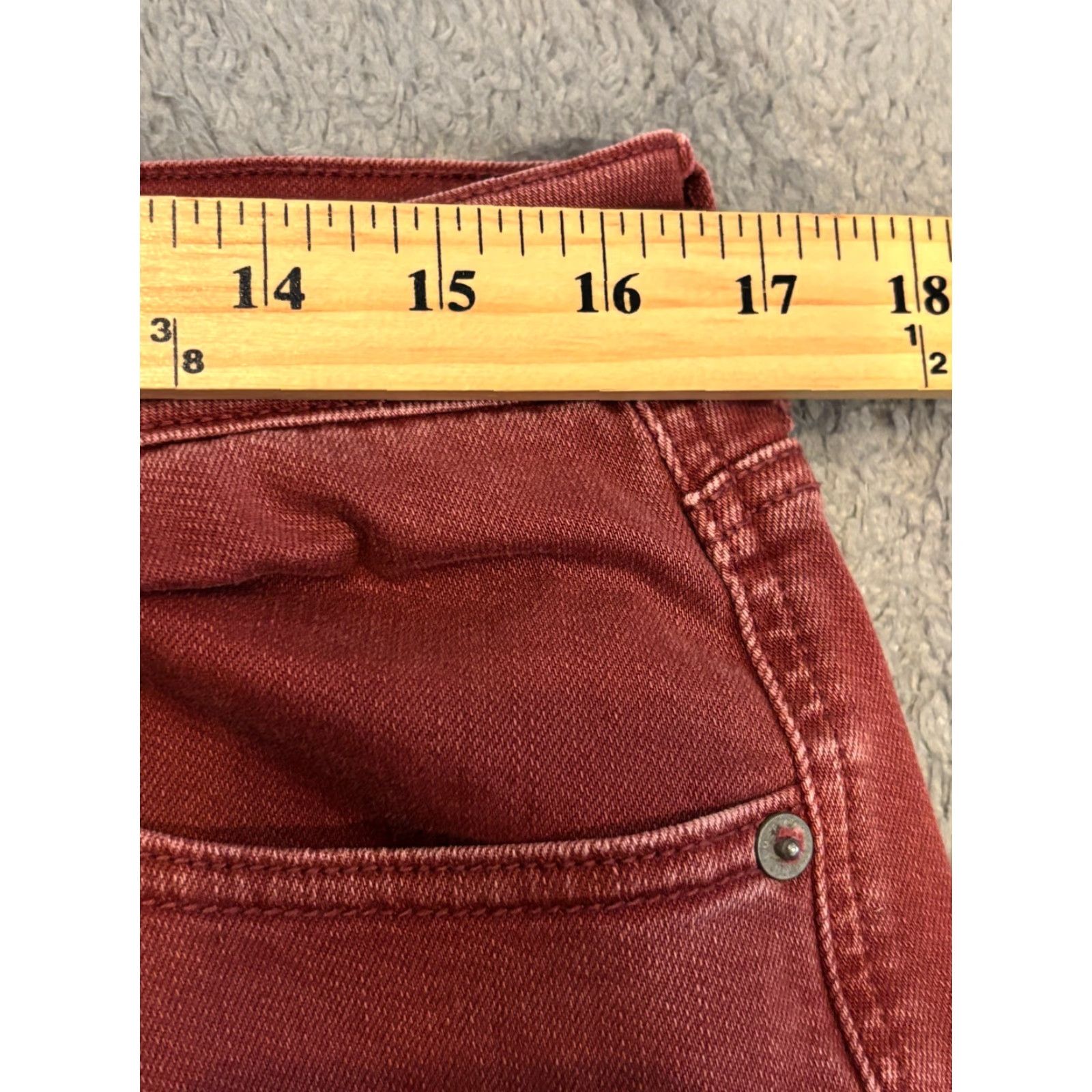 American Eagle Outfitters VINTAGE American Eagle Jeans Womens 14L Red Denim Mom Stretch Pants 90s Baggy Shirt? Size 36" / US 14 / IT 50 - 5 Thumbnail