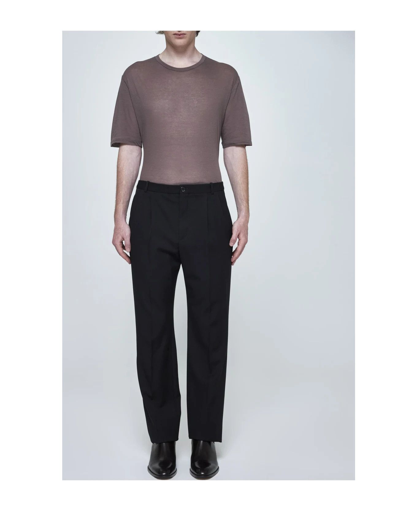 Saint Laurent Paris o1bcso1str0625 Loose Fit T-Shirt Jersey in Beige Size US XXL / EU 58 / 5 - 2 Thumbnail