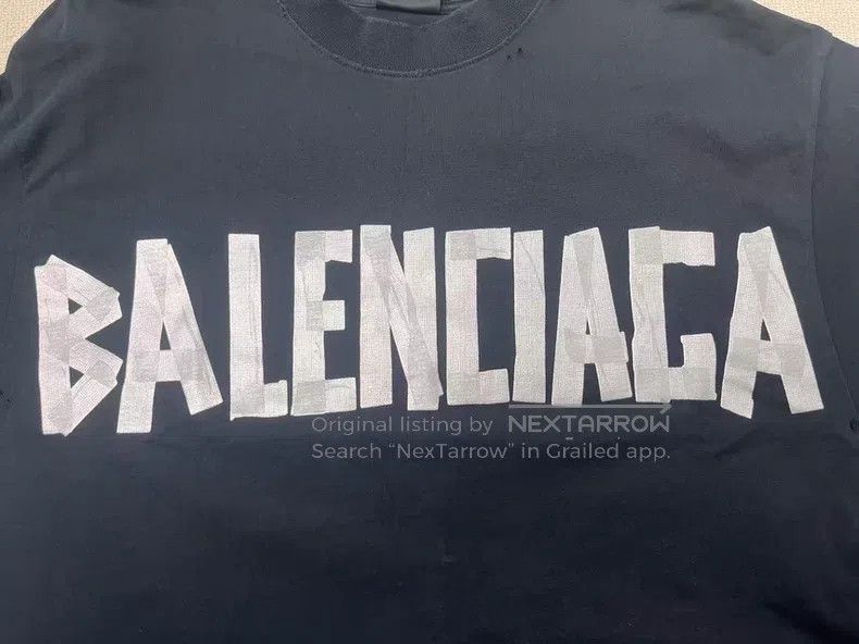 Balenciaga Balenciaga Letter Print Worn Short Sleeve Round Neck T-Shi Size XS / US 0-2 / IT 36-38 - 3 Thumbnail
