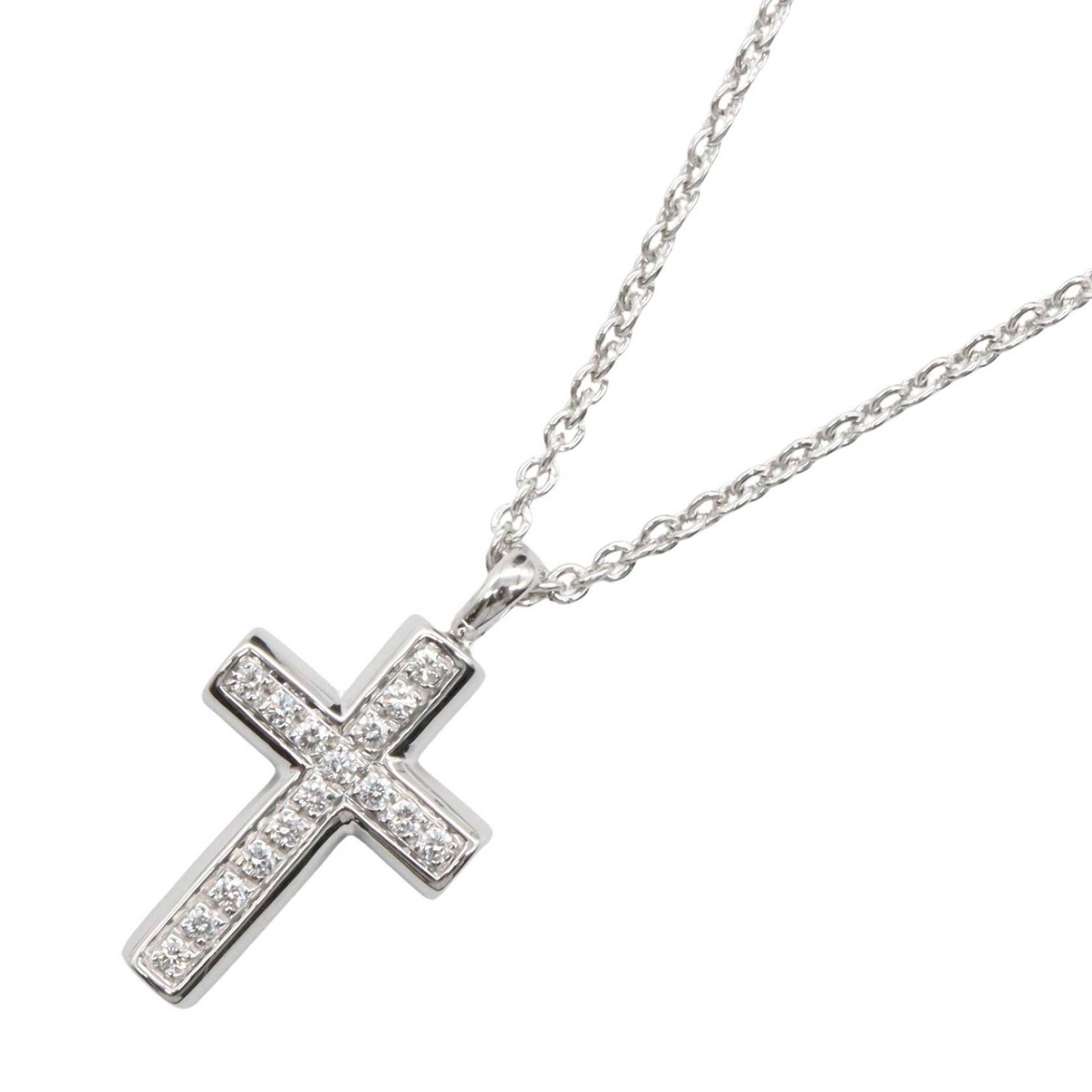Bvlgari Bvlgari Bvlgari Latin Cross Au750 Diamond Necklace Precious Metal Necklace DUTY FREE for USA Size ONE SIZE - 1 Thumbnail