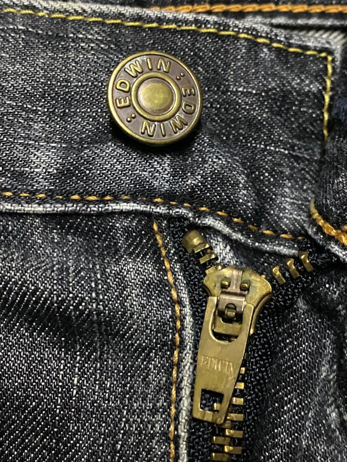 Japanese Brand Edwin 503 Denim Acid Wash Stain Distressed Loose Jeans Size US 30 / EU 46 - 15 Thumbnail