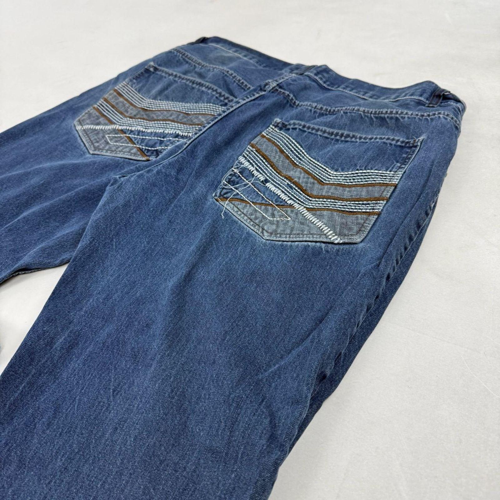 JNCO × Rocawear × Vintage Vintage y2k embroidered archive baggy skater stonewash jeans Size US 40 / EU 56 - 2 Thumbnail